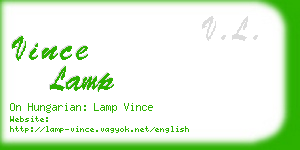 vince lamp business card